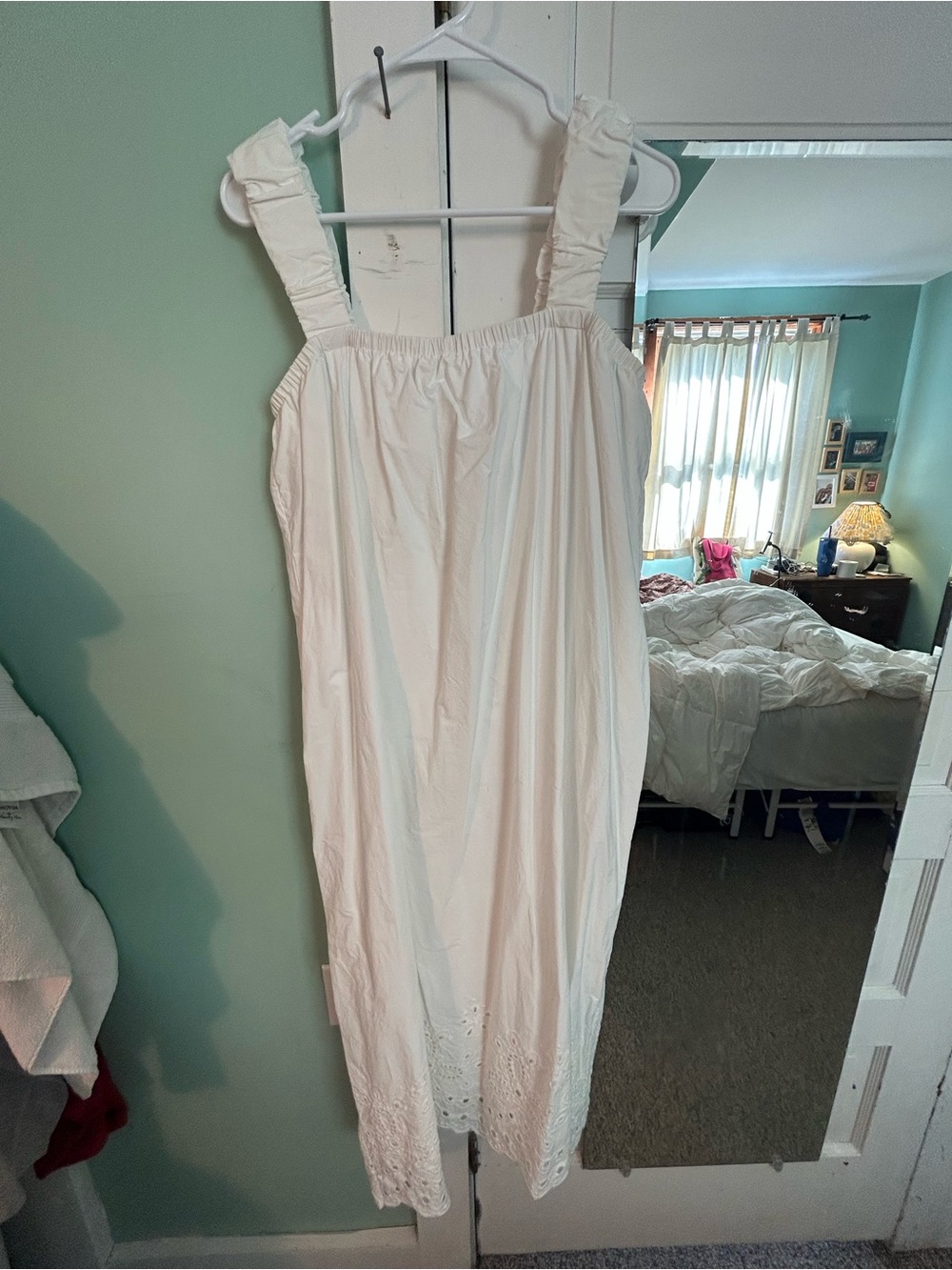 Pixie Market White Eyelet Midi Jumpsuit